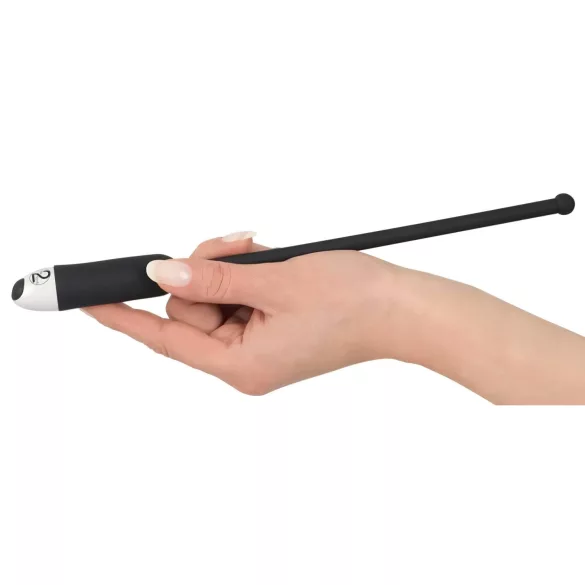 You2Toys - vibratorni dilatator za uretru - silikon, crni, 8-11 mm