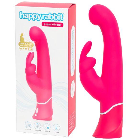 Happyrabbit G-spot - vodootporni vibrator s klitoris stimulatorom (roza)