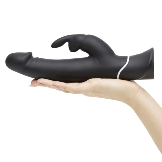 Happyrabbit Realistic - vodootporni vibrator za klitoris na baterije (crni)