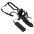 Double Thruster - crni dvostruki vibrator s remenom