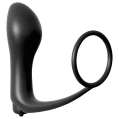   Pipedream - Analfantasy - analni vibrator za prst s penisnim prstenom (crni)