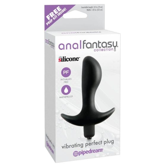 Analfantasy - vodootporni silikonski vibrator za prostatu (crni)
