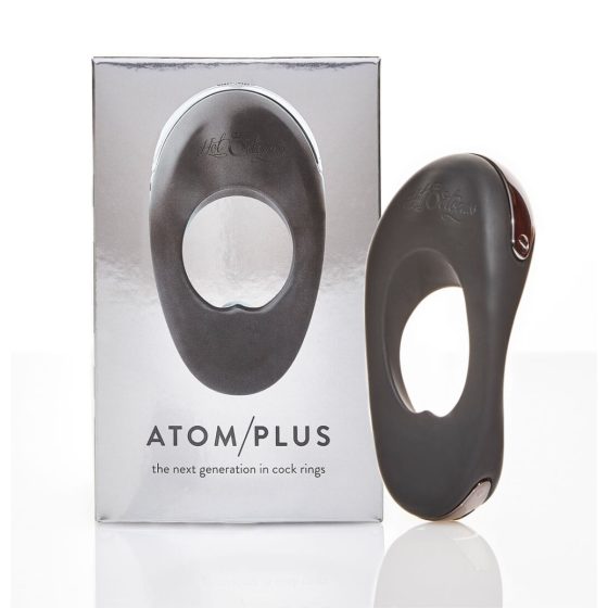 Atom Plus - dvostruki motor, vibrirajući prsten za penis (crni)