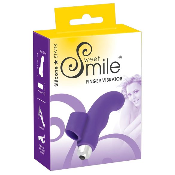 SMILE Finger - valoviti, silikonski prstni vibrator (ljubičasti)