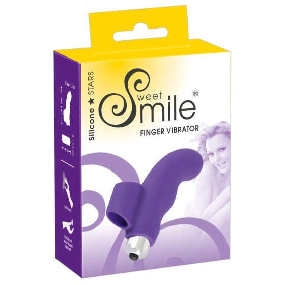 SMILE Finger - valoviti, silikonski vibrator za prste (ljubičasti)