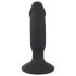 Black Velvet - akumulatorski analni vibrator s penisom (crni)