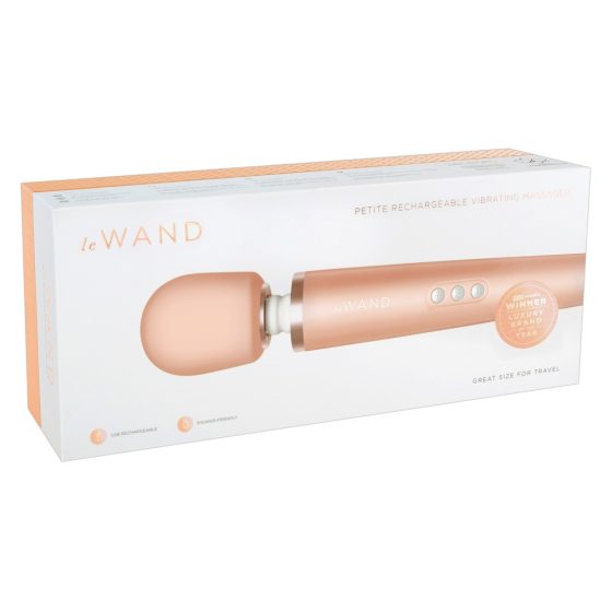 Le Wand Petite - ekskluzivni vibrator za masažu na baterije (ružičasto-zlatni)