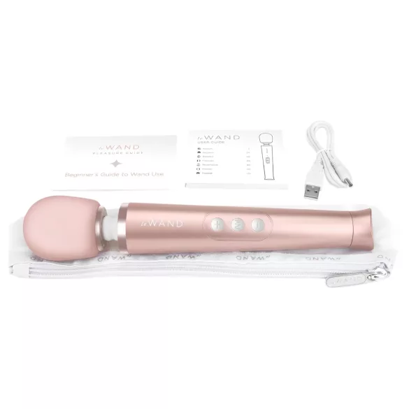Le Wand Petite - masažni vibrator - ekskluzivni - ružičasto-zlatni