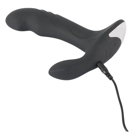 Rebel - punjivi, rotirajući biserni vibrator za masažu prostate (crni)