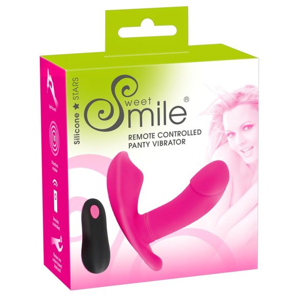 SMILE - Vibrator za gaćice s daljinskim upravljanjem - punjivi - roza