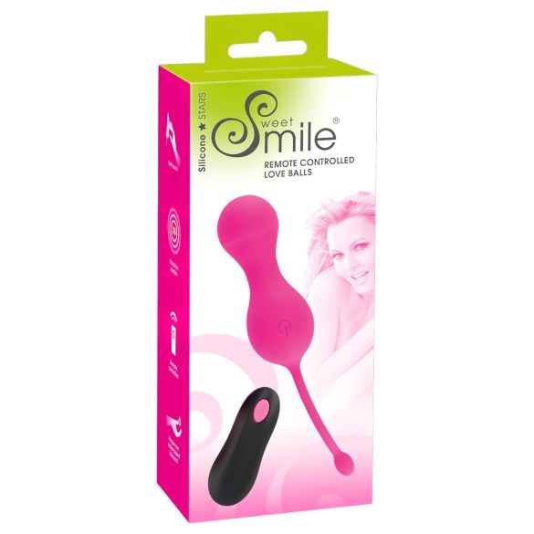SMILE Ljubavne Kuglice - bežični vibrirajući jajašac s punjenjem (roza)