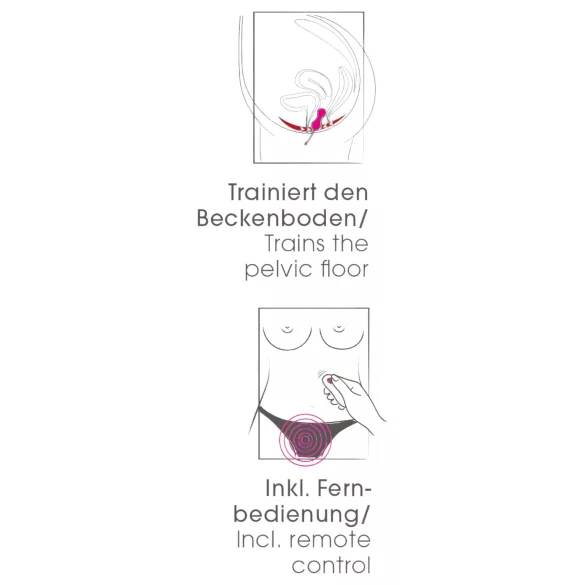 SMILE - Vibrirajuće jaje na daljinsko upravljanje - punjivo - roza