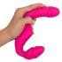 Double2Teaser - Vibrator s dodatkom, bez remena (ružičasti)