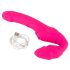 Double2Teaser - Vibrator s dodatkom, bez remena (ružičasti)