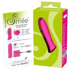   SMILE Power Bullett - punjivi, ekstra jaki mali štapni vibrator (ružičasti)