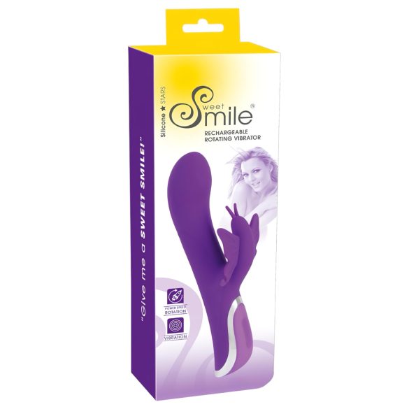 SMILE Rotirajući Turbo - vibrator s okretnom ručkom (ljubičasti)