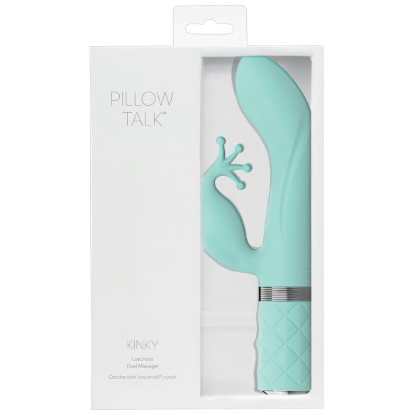 Pillow Talk Kinky - punjivi G-točka vibrator s 2 motora (tirkizni)