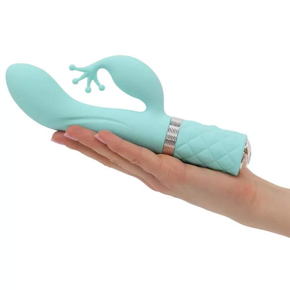 Pillow Talk Kinky - akumulatorski G-točka vibrator s 2 motora (tirkizni)