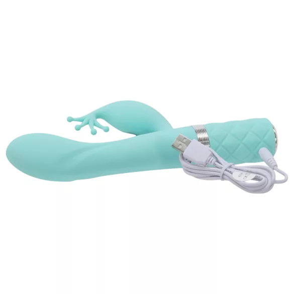 Pillow Talk Kinky - akumulatorski G-točka vibrator s 2 motora (tirkizni)