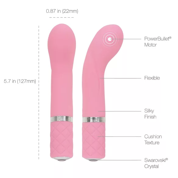 Pillow Talk Racy - bežični, uski vibrator za G-točku (rozi)