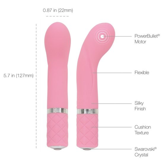 Pillow Talk Racy - punjivi vibrator za usku G-točku (ružičasti)