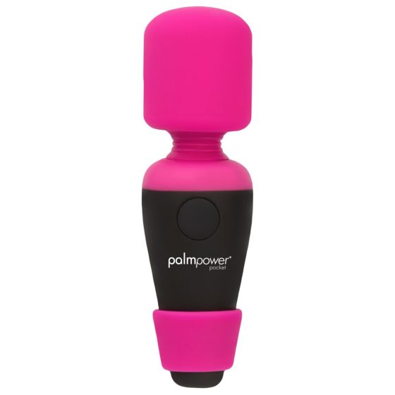 PalmPower Pocket Wand - punjivi mini vibrator za masažu (ružičasto-crni)