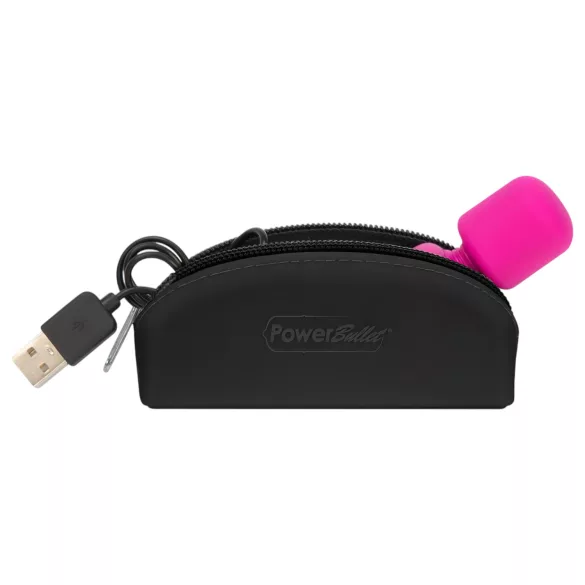 PalmPower Pocket Wand - mini masažer vibrator - pink-crna