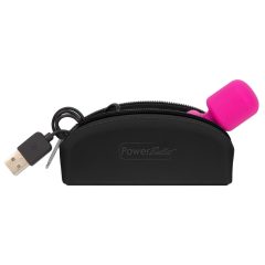   PalmPower Pocket Wand - punjivi mini vibrator za masažu (ružičasto-crni)