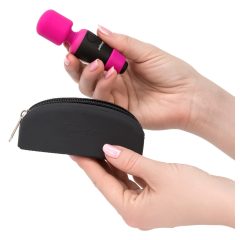   PalmPower Pocket Wand - punjivi mini vibrator za masažu (ružičasto-crni)