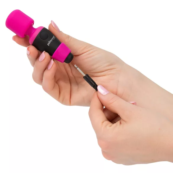 PalmPower Pocket Wand - mini masažer vibrator - pink-crna
