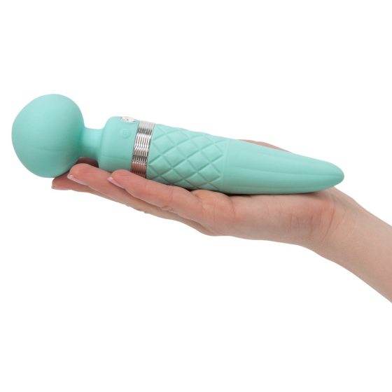 Pillow Talk Sultry - grijanje, 2-motorni masažni vibrator (tirkizna)