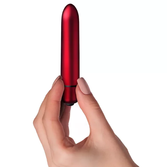 Scarlet Velvet - mini vibrator u obliku ruža - 10 funkcija - crveni