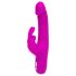 Happyrabbit Realistic Slim - Punjivi vibrator sa stimulacijom klitorisa (ljubičasti)