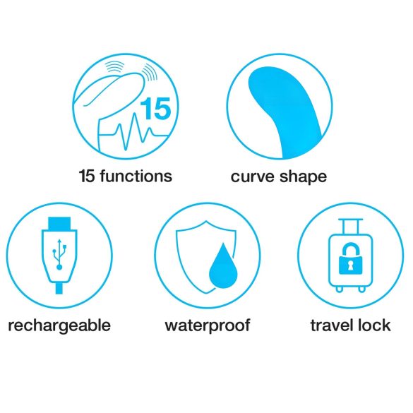 Happyrabbit Curve Slim - vibrator s držačem za klitoris - vodootporan - rozi