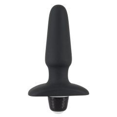 SMILE Butt Plug - punjivi, silikonski analni vibrator (crni)
