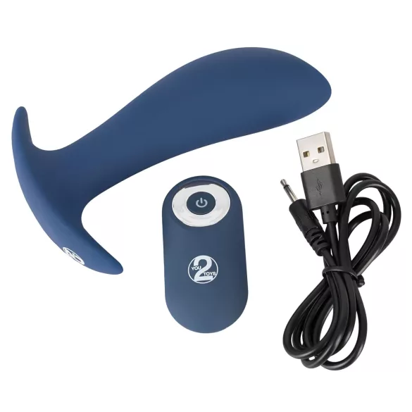 You2Toys - Analni vibrator s daljinskim upravljačem - punjivi silikon plavi