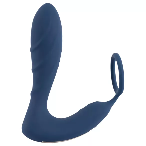 You2Toys - analni vibrator s prstenom za penis - plava