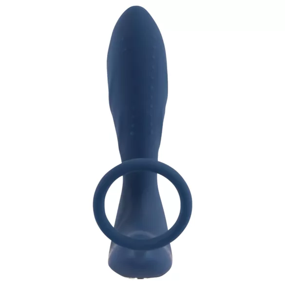 You2Toys - analni vibrator s prstenom za penis - plava