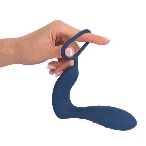 You2Toys Prostate Plug - radio analni vibrator s prstenom za penis (plavi)