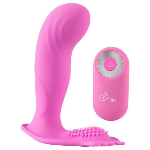 SMILE - Vibrator za gaćice s G-točkom - bežični, punjivi - roza