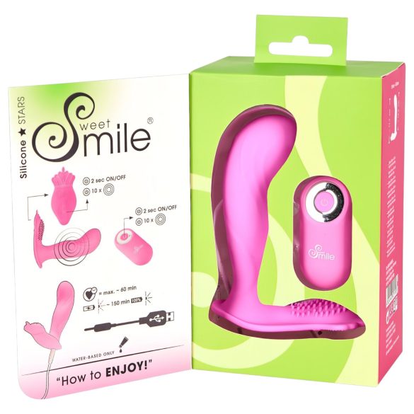 SMILE - Vibrator za gaćice s G-točkom - bežični, punjivi - roza