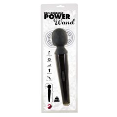 You2Toys Power Wand - punjivi vibrator za masažu (crni)