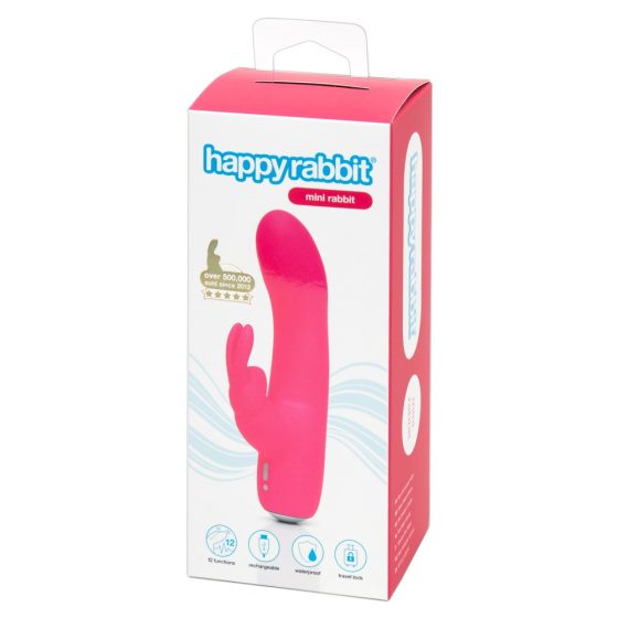 Happyrabbit Mini Rabbit - vodootporan, punjivi vibrator za klitoris (ružičasti)