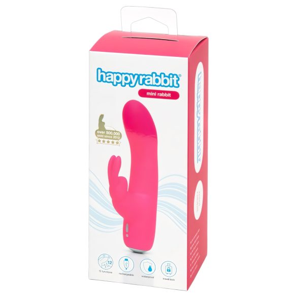 Happyrabbit Mini zeko - punjivi vibrator (rozi)