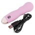 Cuties Mini Ruža - valoviti pink vibrator na baterije