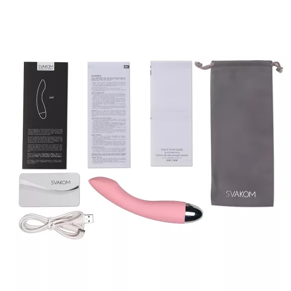 Svakom Amy - G točka vibrator - punjivi - silikon - rozi