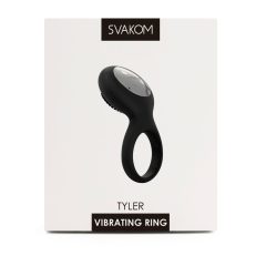   Svakom Tyler - na baterije, vodootporan, vibrirajući prsten za penis (crni)