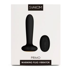 Svakom Primo - punjivi, vodootporni, grijaći analni vibrator (crni)