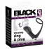 Black Velvets - analni vibrator s prstenom za penis - crni