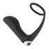 Black Velvets - analni vibrator s prstenom za penis - crni